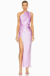 One Shoulder Sleeveless Side Slit Dress